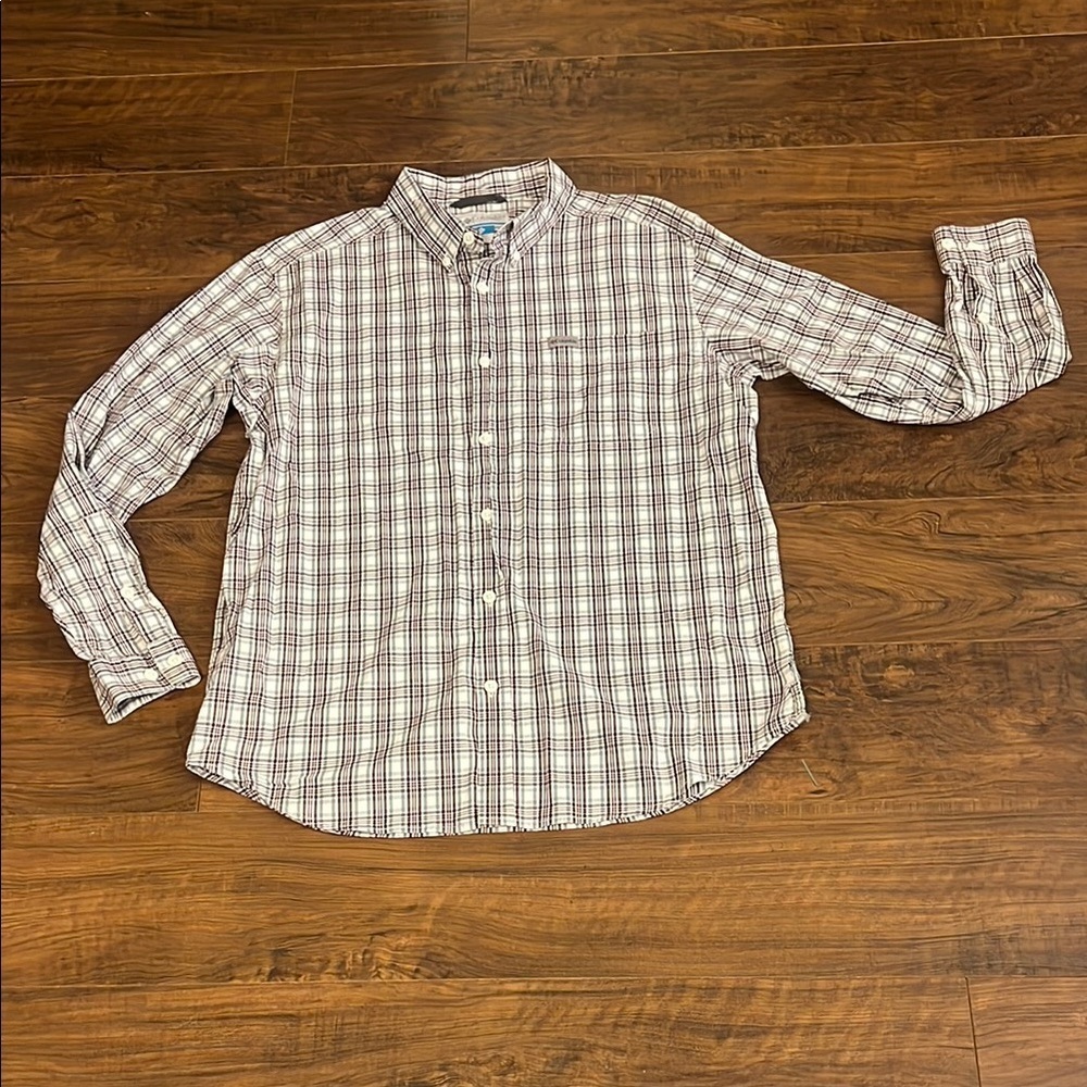 Men's Columbia 100%  Cotton Classic Plaid Shirt, Sz. Large.